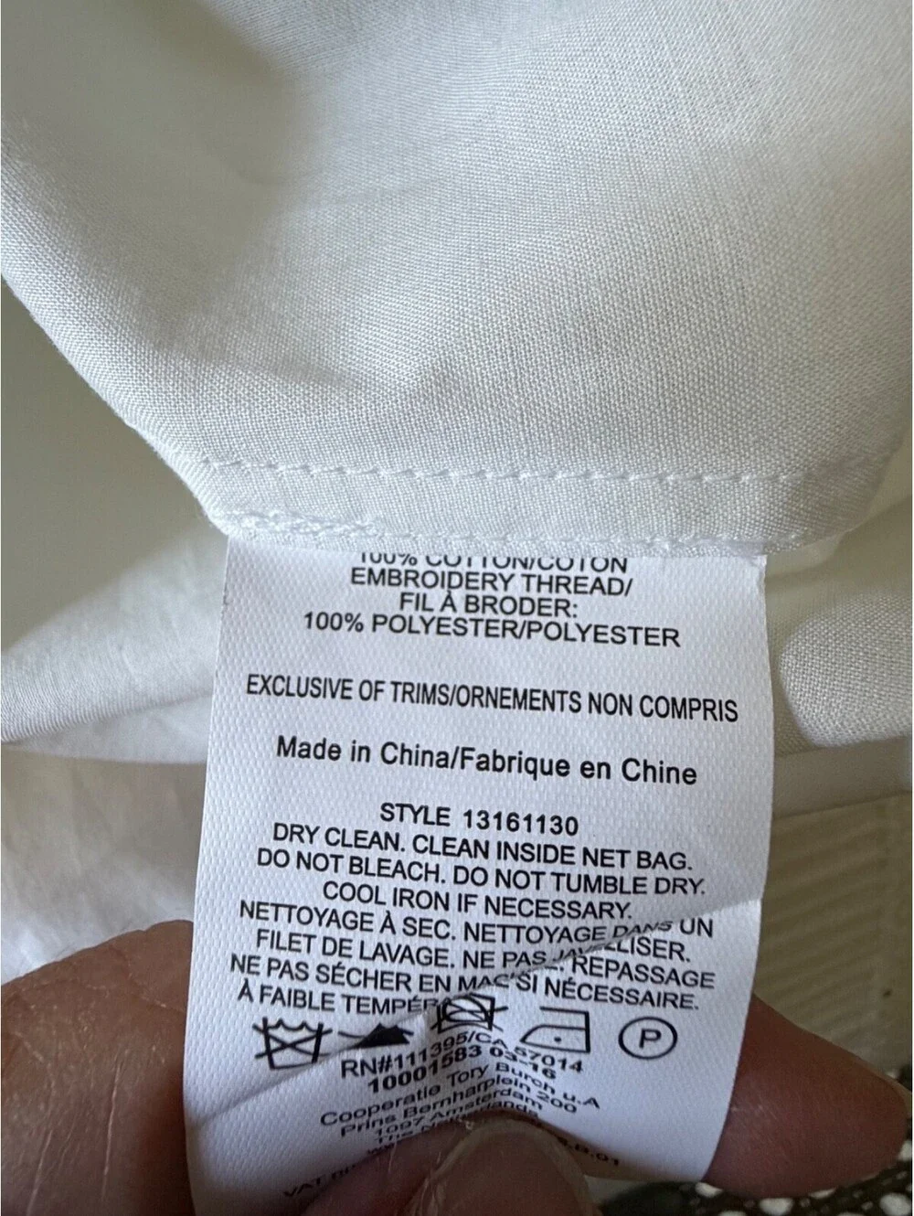 Tory Burch Isla Collins Stripe Tessa Tunic White Mint Green Embroidered Top Sz 6